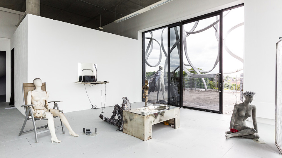 A final year degree show in the Ben Pimlott building