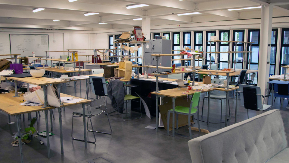 Goldsmiths' open plan design studios