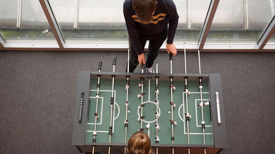Foosball table in Chesterman House