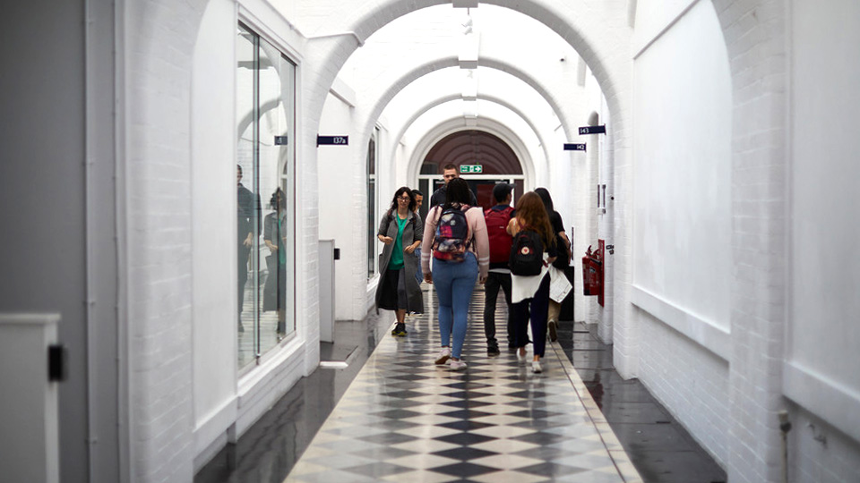 The Kingsway Corridor which links the two sides of the Richard Hoggart Building