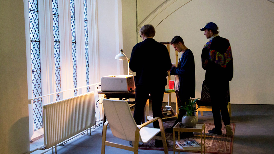 An exhibition on display in St James Hatcham Building