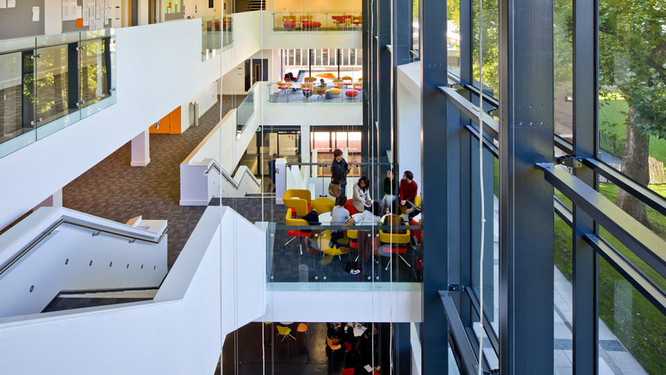View of the first floor landing from the second floor