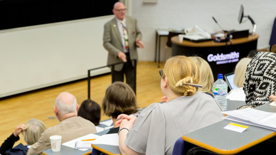 A lecture in the Ian Gulland Lecture Theatre