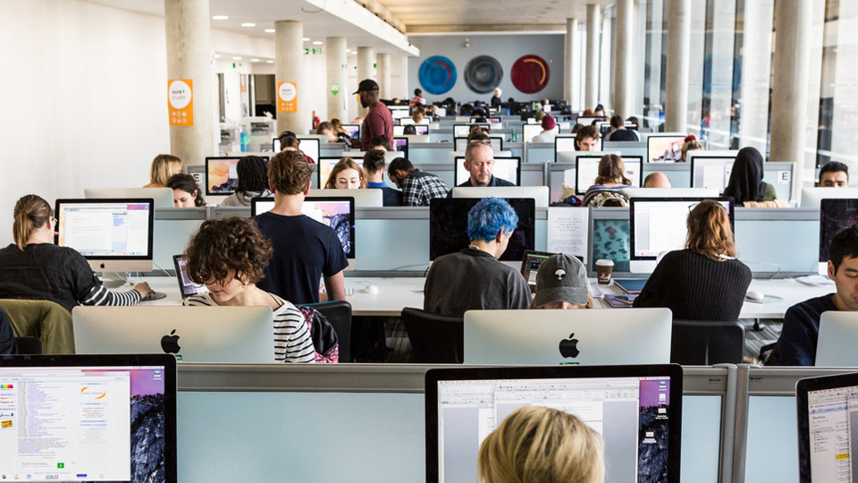 Mac workspace in the Library