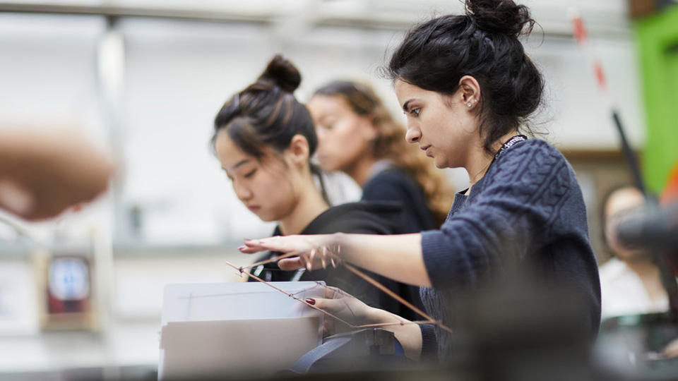 Students in the Design studios