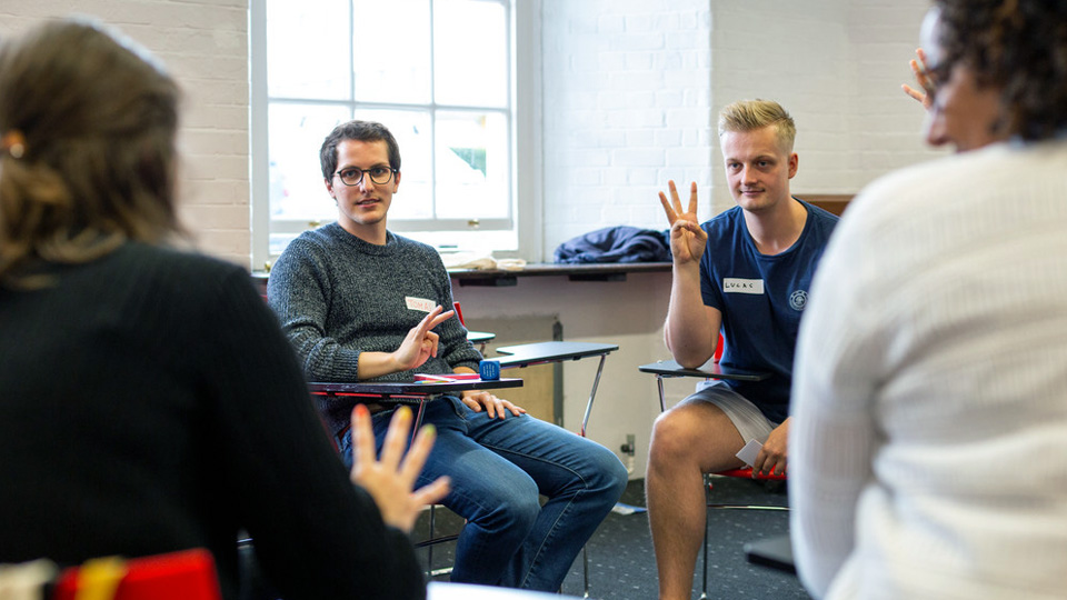 Group work in an RHB seminar room
