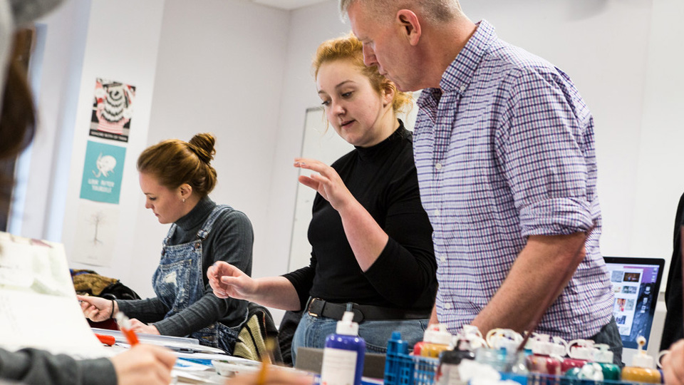 Students getting creative in our of our teaching spaces